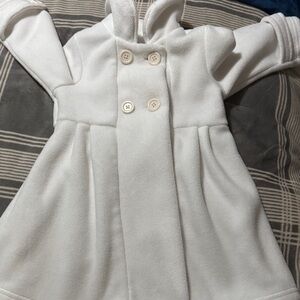 Starting Out Kids White Double-Breasted fleece Coat 24months